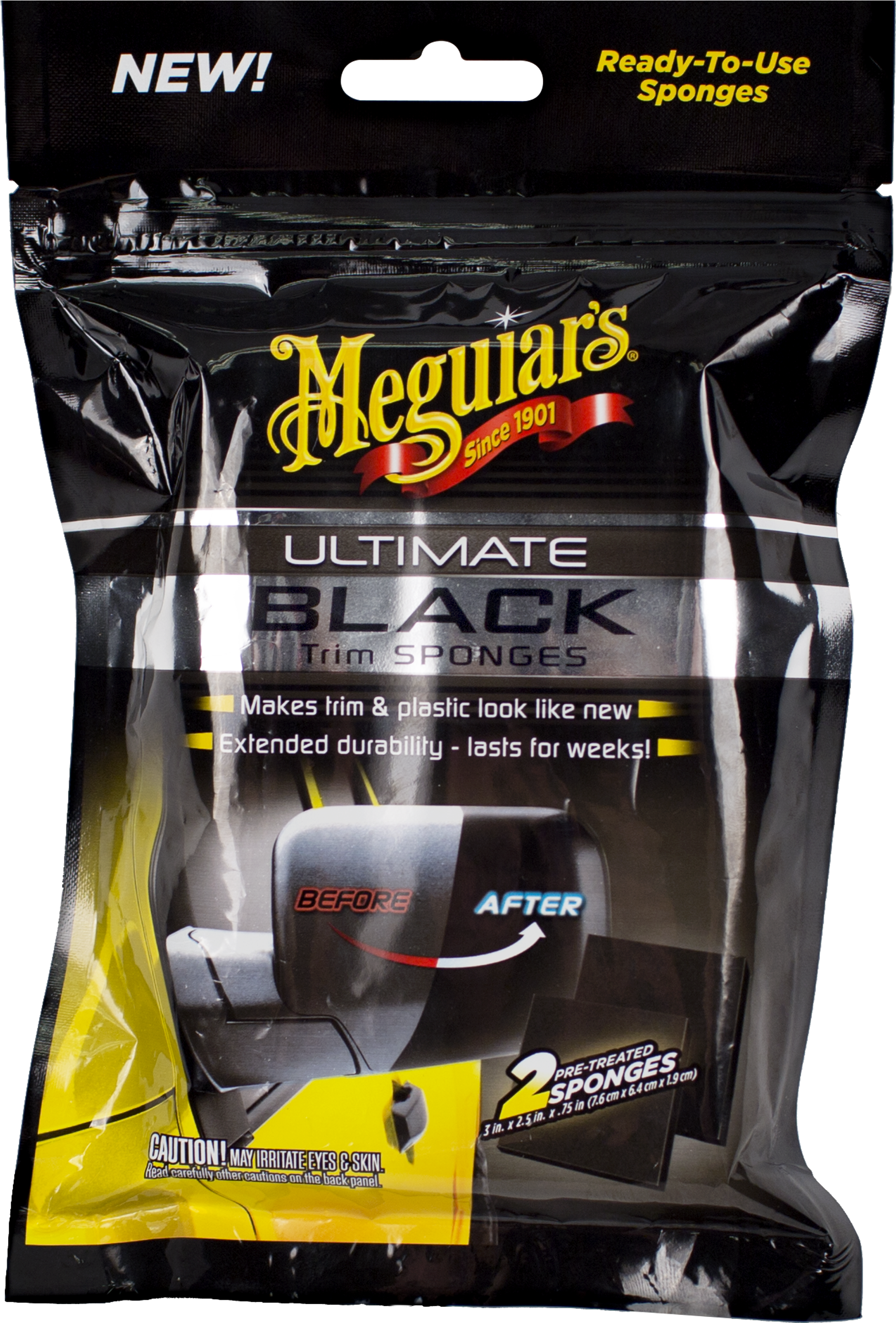 Ultimate Black Trim Sponges - Meguiars Ultimate Black Trim Sponges (3000x3000), Png Download