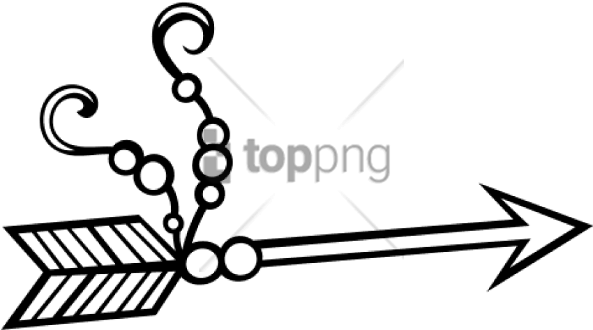 Free Png Download Bow And Arrow Outlines Png Images - Desenhos De Flechas Png (850x473), Png Download