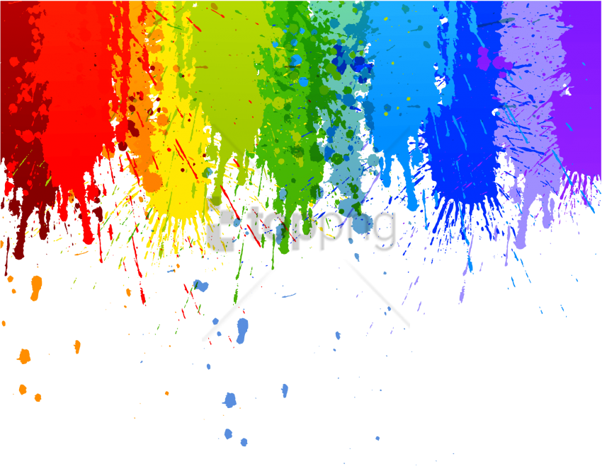 Free Png Download Colorful Paint Splatters Png Png - Paint Splatter No Background (850x659), Png Download