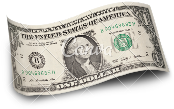 Dollar Bill Vector - One Dollar Png Transparent (800x533), Png Download