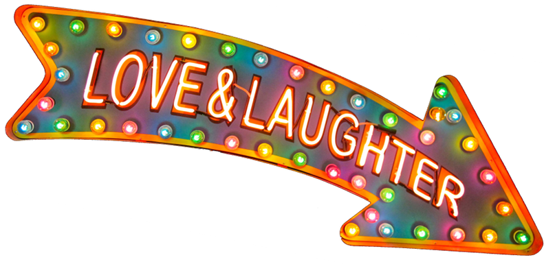 'love & Laughter↷' Neon Sign ๑෴mustbasign෴๑ - Circle (800x384), Png Download