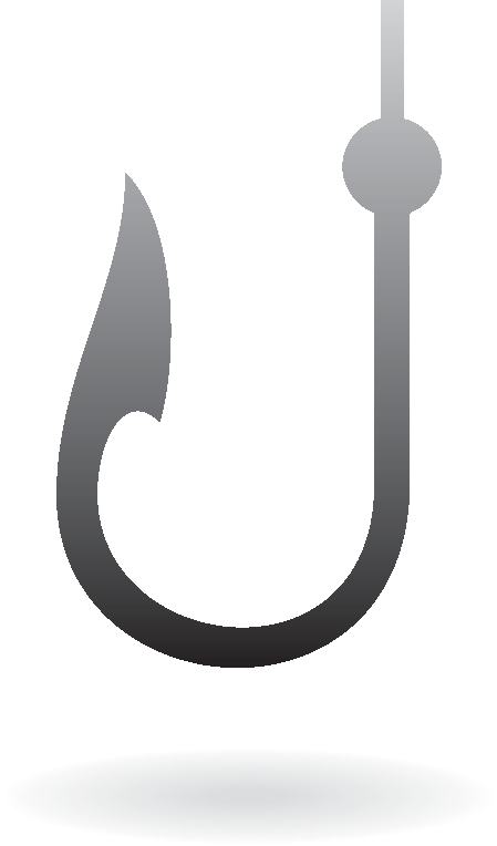 Fishing Hook Icon - Crescent (449x764), Png Download