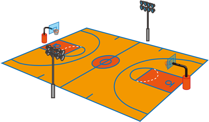 The - Basketball Court (850x527), Png Download