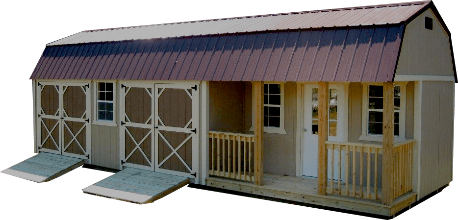 Custom Side Lofted Barn Weatherking Custom Side Lofted - Sheds Kc (934x449), Png Download