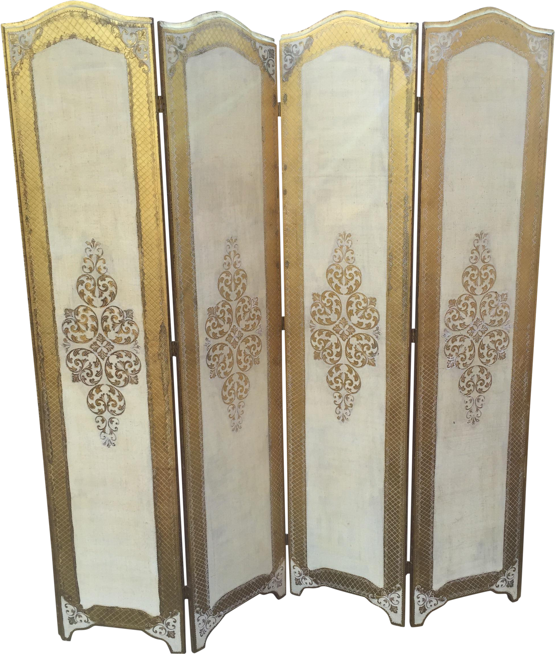 Antique Florentine Gold 4 Panel Wood Screen On Chairish - Cupboard (2448x2448), Png Download