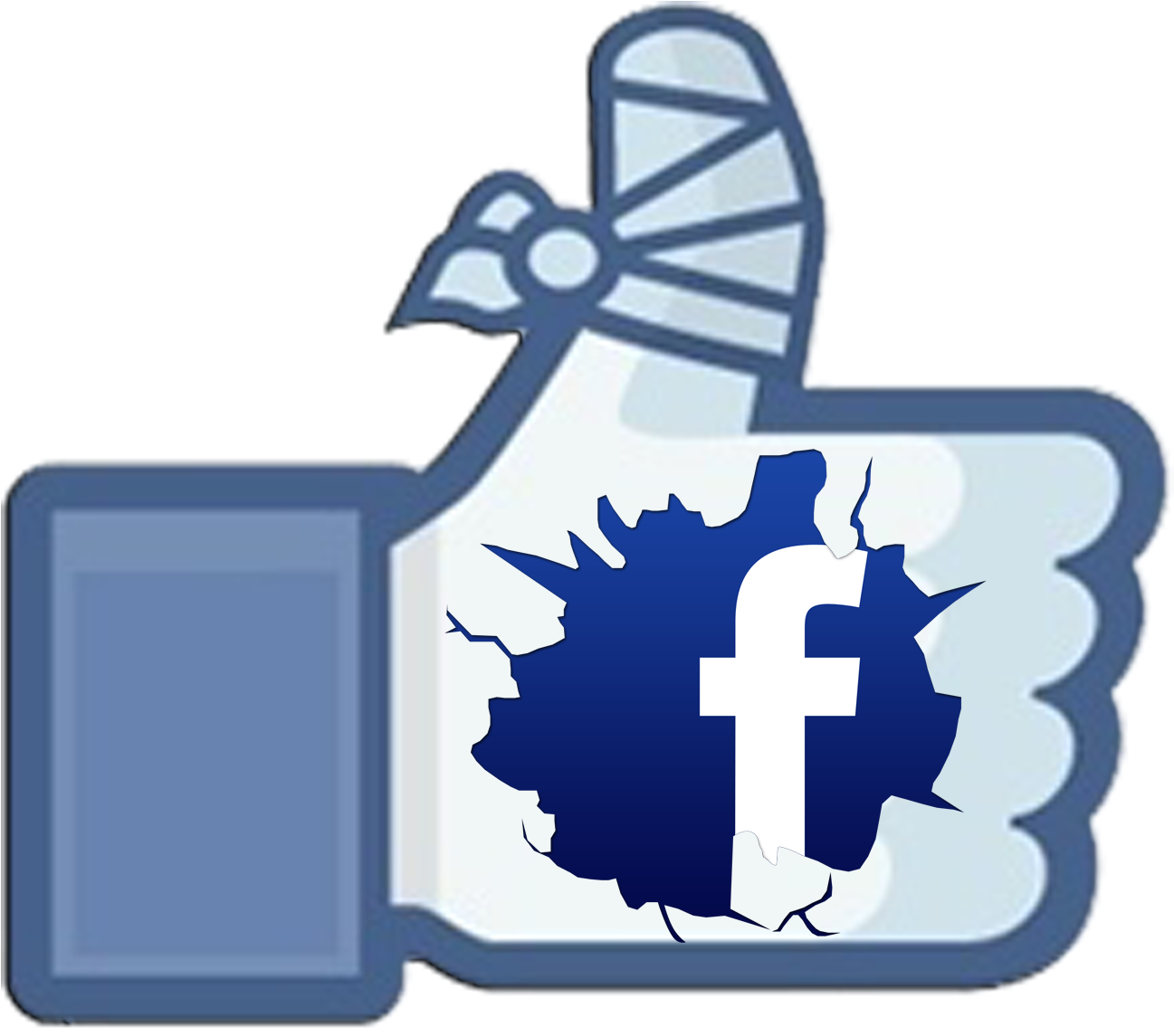 Portal Da Lp Léo Produções - Facebook Broken Hand (1500x1500), Png Download