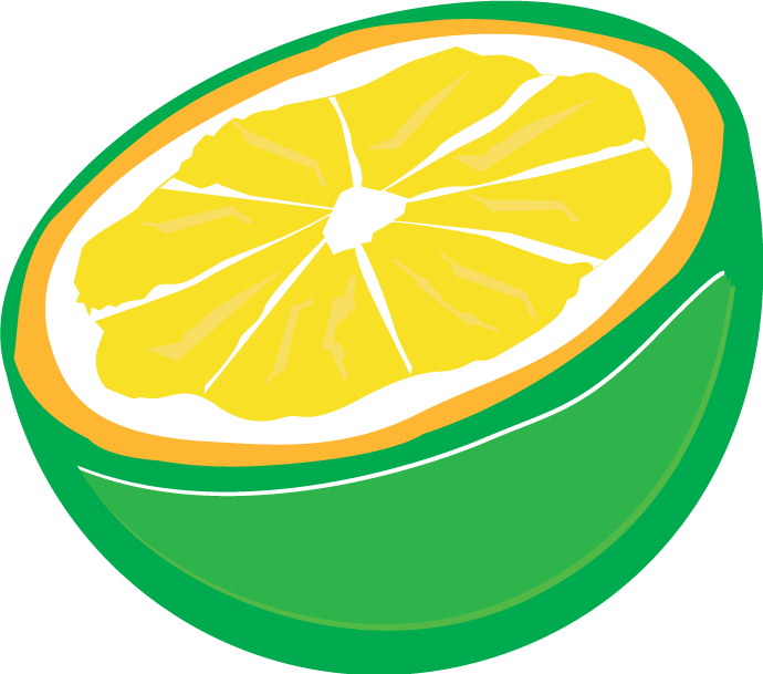 Vector Library Library Grapefruit Drawing - Lemon And Lime Cartoon (690x609), Png Download