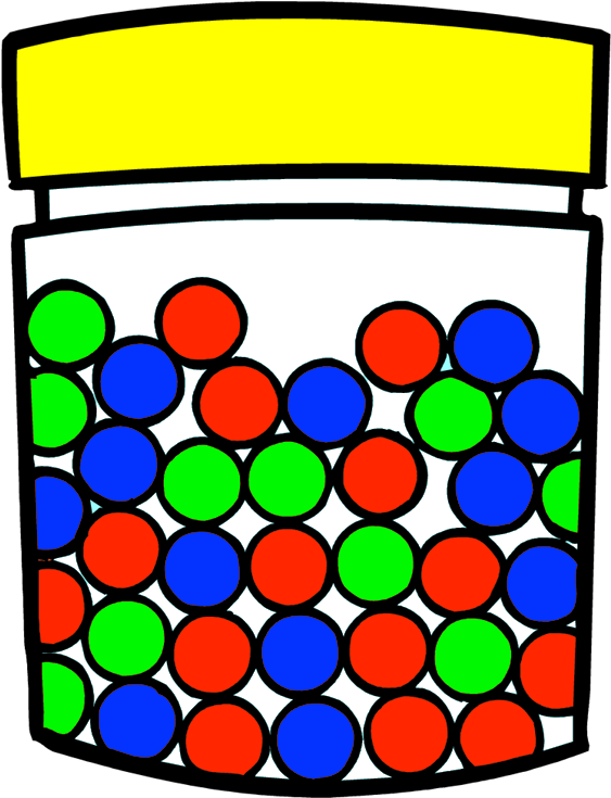 Marbles Clipart Red Marble - Jar Of Marbles Clipart (564x750), Png Download