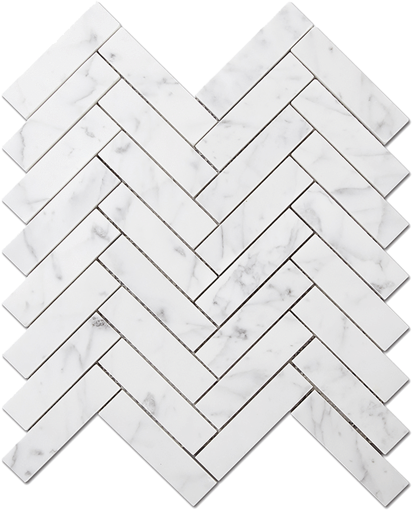 Bianco Gioia Marble Mosaic Tile Herringbone - Line Art (1024x1024), Png Download