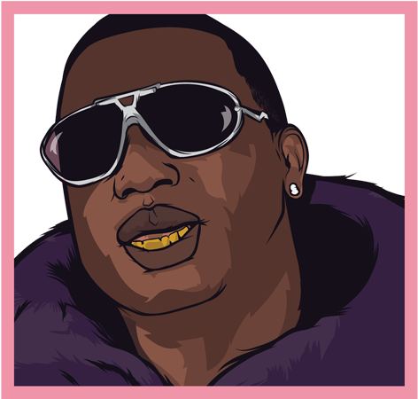 Gucci Mane Cartoon Art (500x666), Png Download