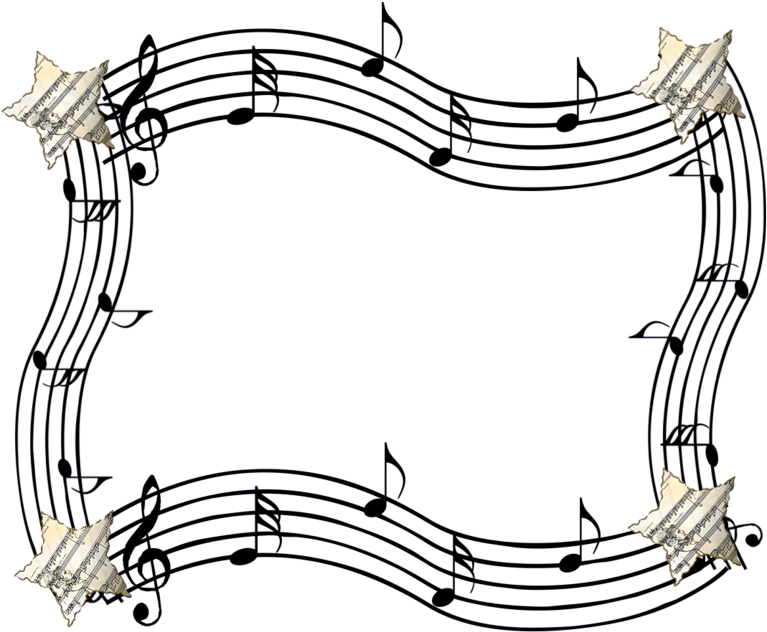 Music Clipart Frame - Frame Musical Png (800x644), Png Download