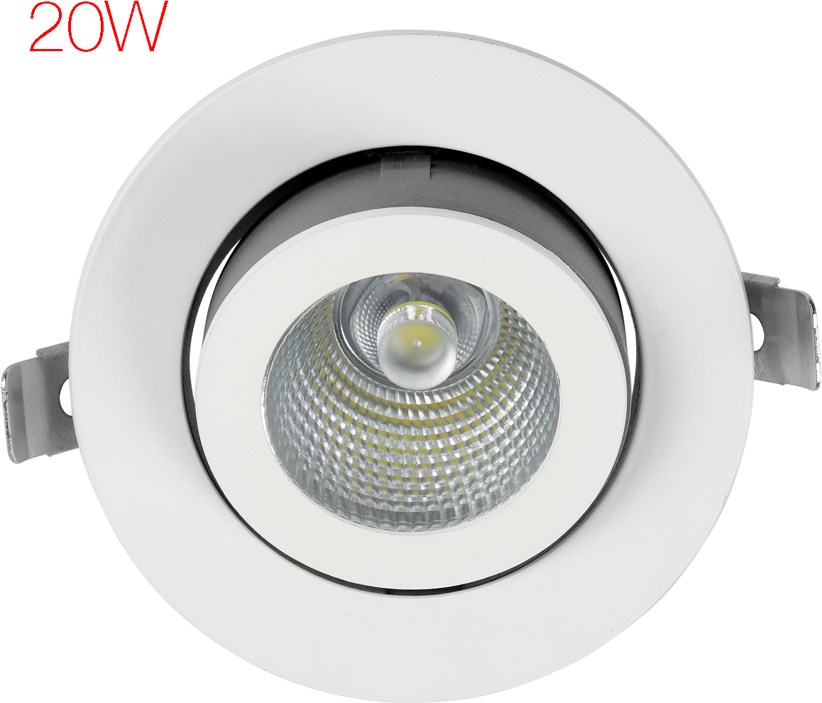 Crysta Cob Swivel Wall Washer 20 W 6500 K - Light (1200x1140), Png Download