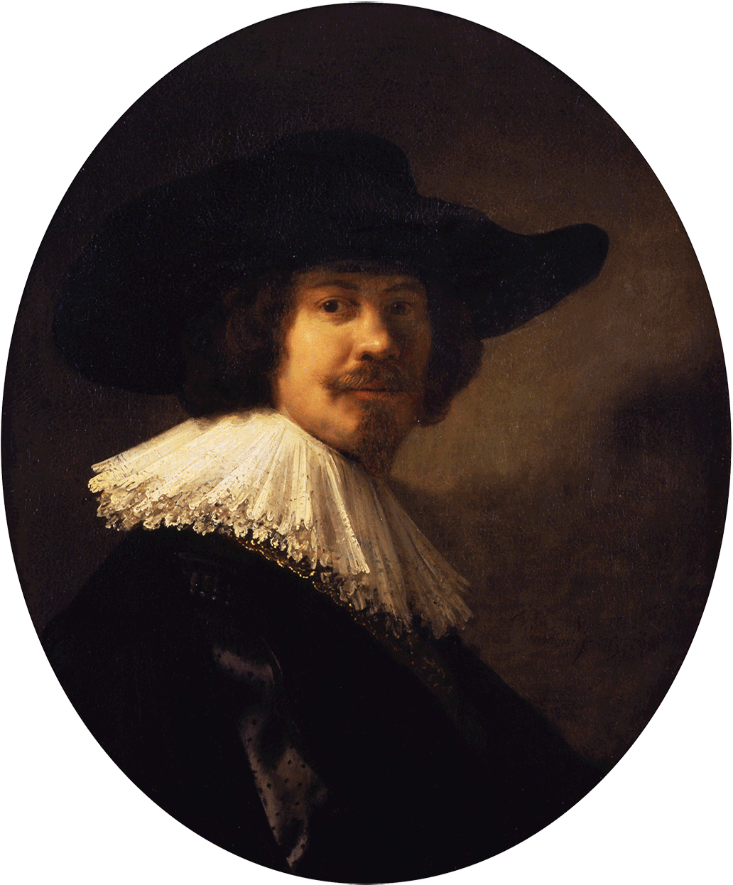 Rembrandt Van Rijn, Portrait Of A Man In A Broad-brimmed - Portrait Of A Man In A Broad Brimmed Hat (1032x1246), Png Download
