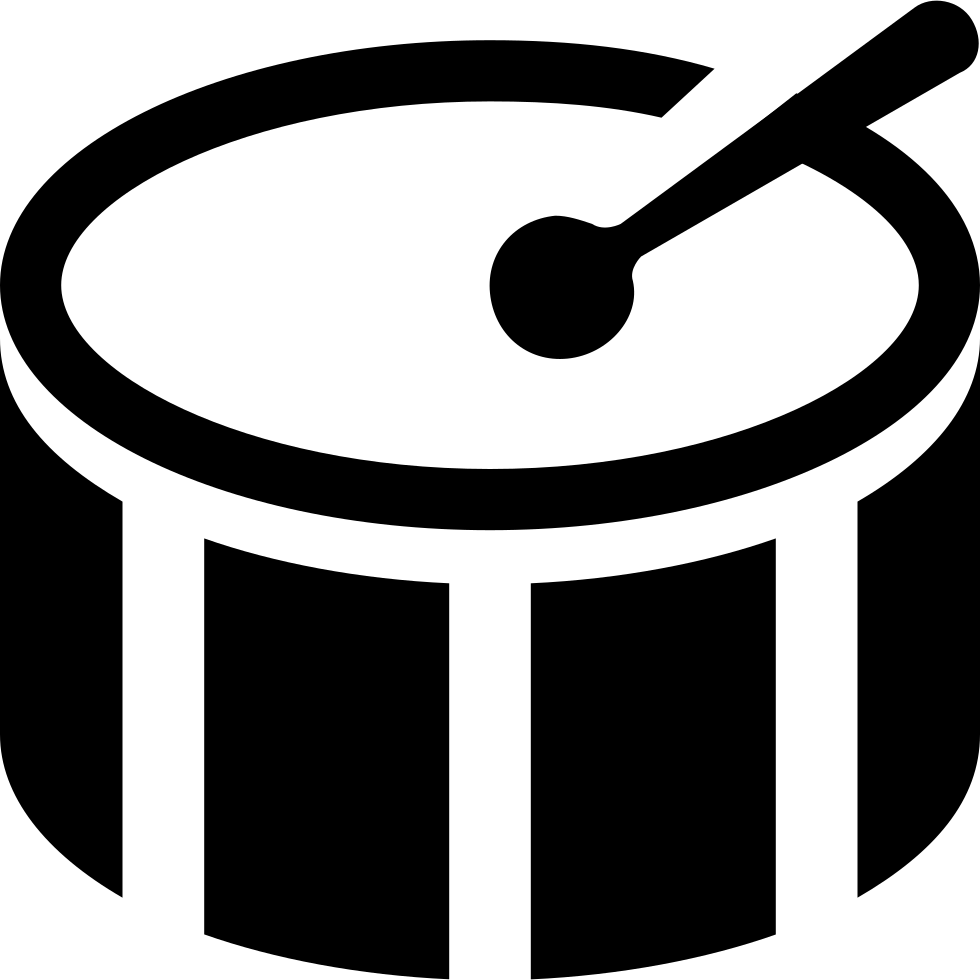 Png File Svg - Black And White Bass Drum (980x980), Png Download