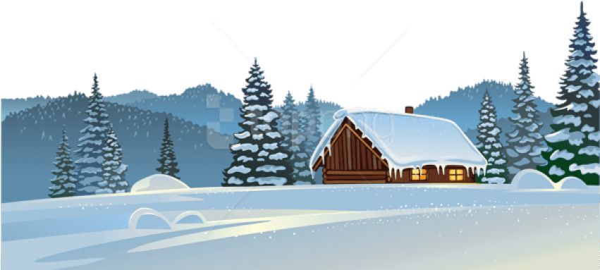 Free Png Winter House And Snow Ground Png - Snow On Ground Transparent (850x396), Png Download