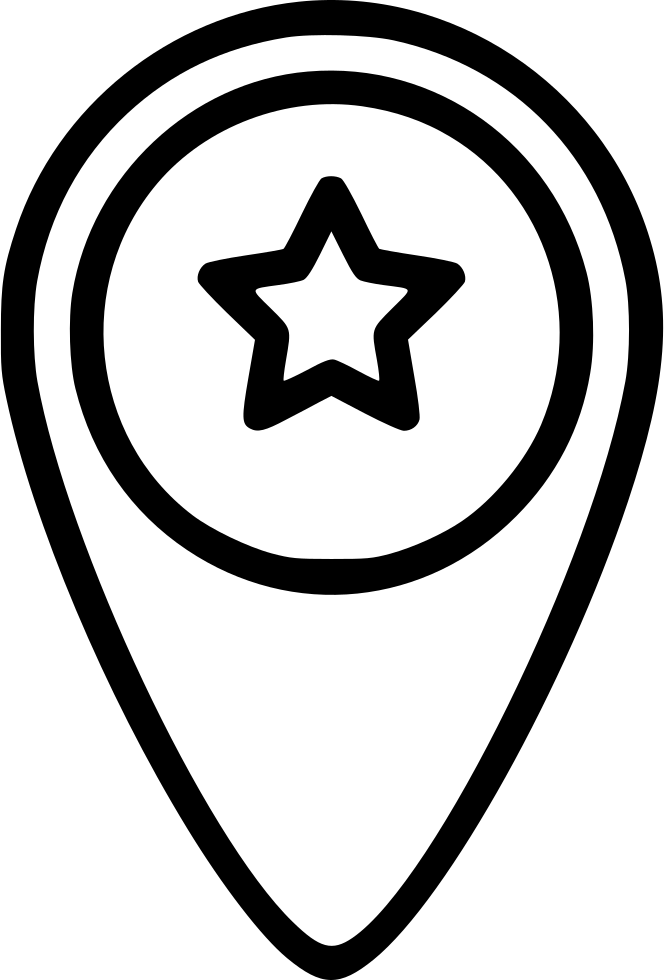 Pin Star Fav Favorite Mark Location Comments - Icon (664x980), Png Download