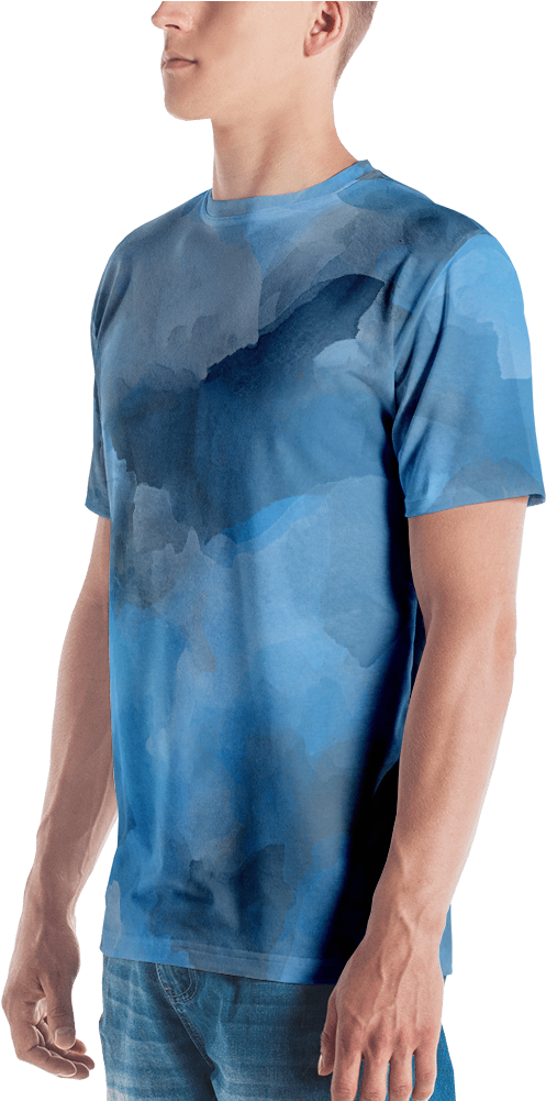 Steel Blue Watercolor T Shirt T Shirt Zazuze - Idiocracy Brand Shirt (1000x1000), Png Download