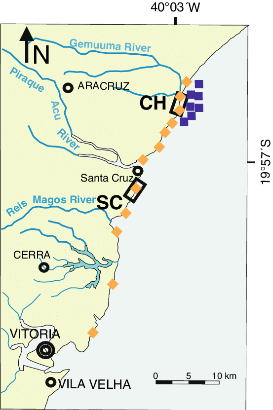 Map Showing The Locations Of Sampling Points And Areas - Atlas (553x831), Png Download