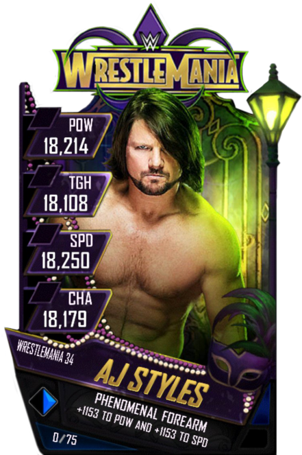 Ajstyles S4 19 Wrestlemania34 Ringdom - Wwe Wrestlemania 27 (456x720), Png Download