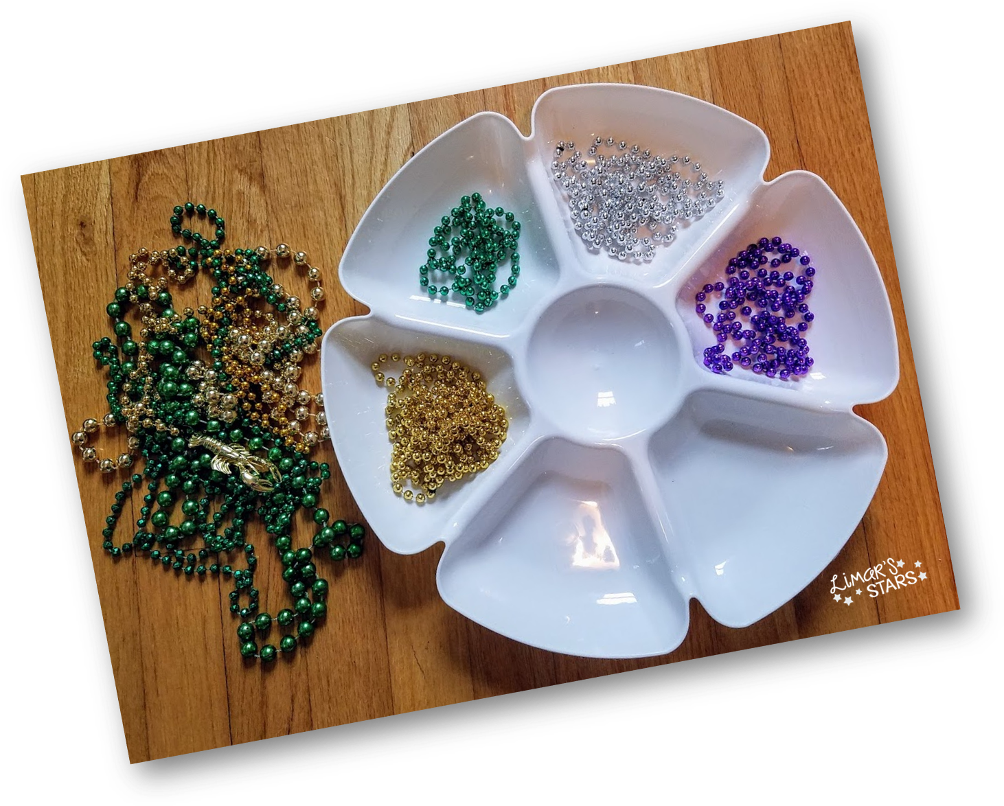 Mardi Gras Beads By Color - Bead (1466x1180), Png Download