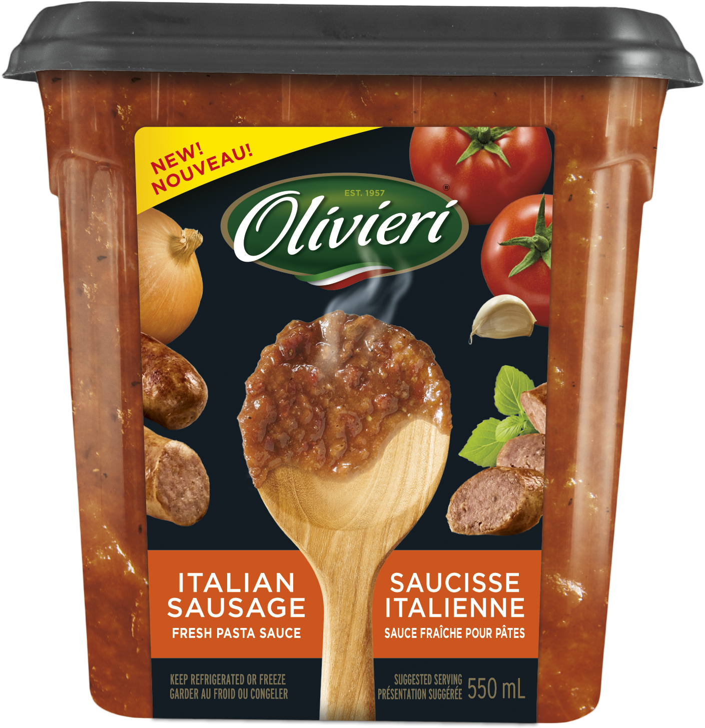 Olivieri® Italian Sausage Sauce - Olivieri Pasta Sauce (1841x2045), Png Download