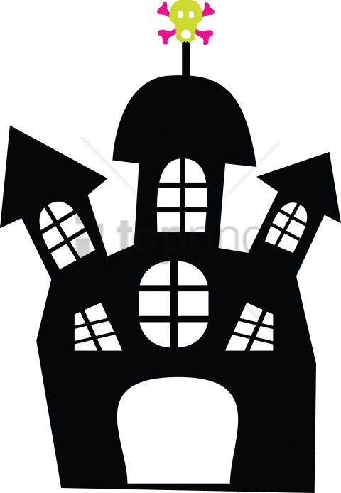 Free Png Download Halloween Haunted House S Black And - Haunted House Clipart Free Black And White (480x694), Png Download