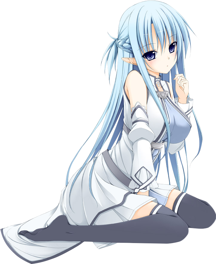 Asuna Yuuki From Sao - Yuuki Asuna Blue Render (761x1000), Png Download