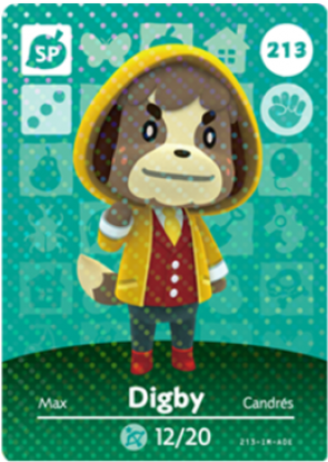 Series - Digby Animal Crossing Card (530x665), Png Download