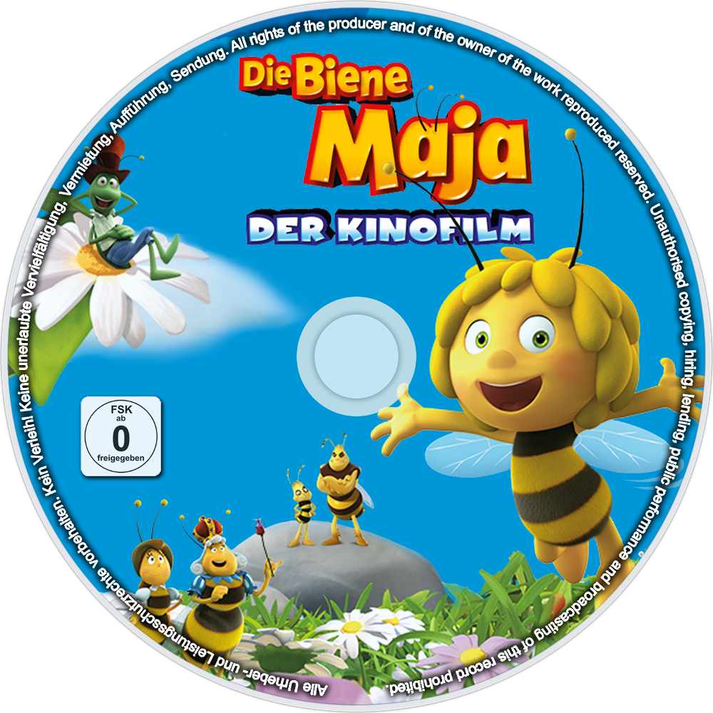 Maya The Bee Movie Dvd Disc Image - Maya De Bij Eerste Vlucht (1000x1000), Png Download