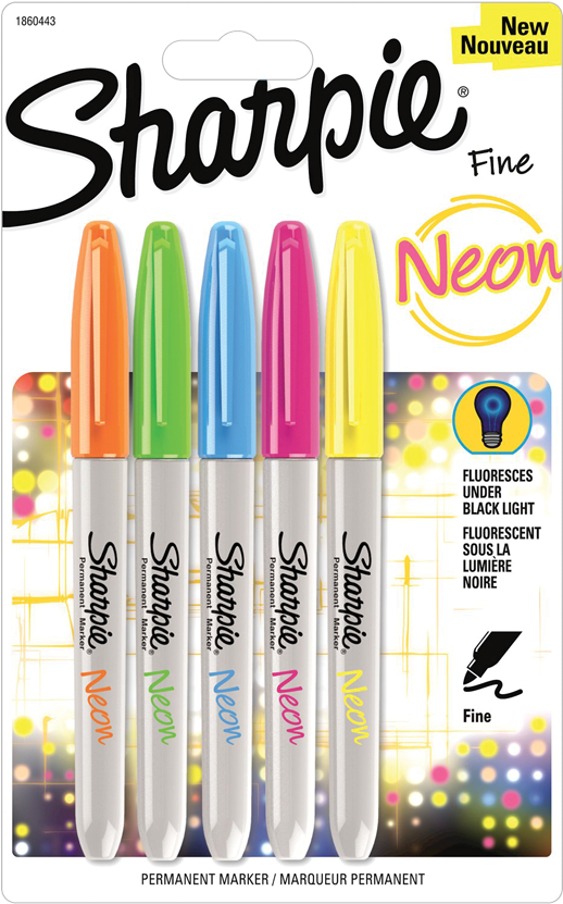 Sharpie Neon Markers (850x850), Png Download