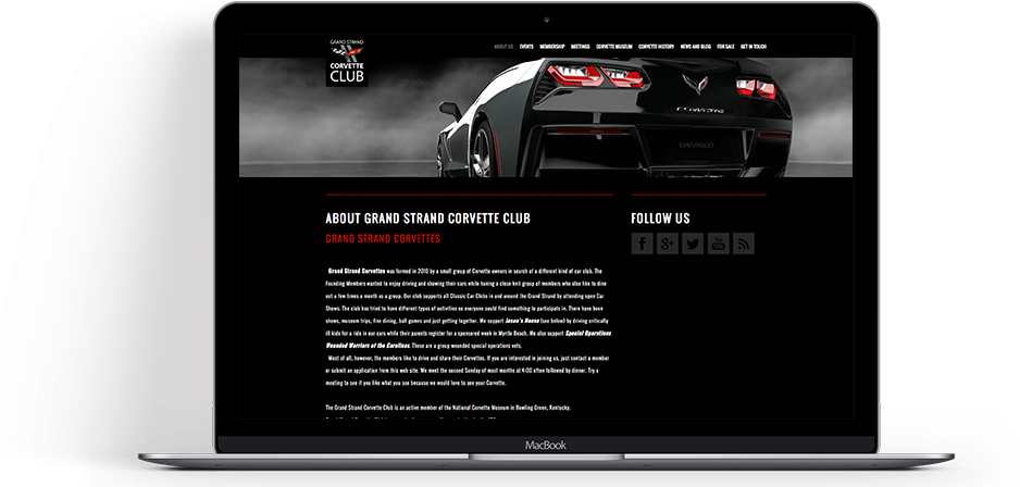 Grand Strand Corvette Club Mockup About Page - Tablet Computer (1000x466), Png Download