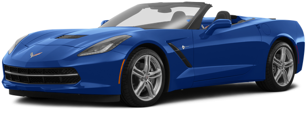 2018 Chevrolet Corvette Stingray Convertible W/1lt - Blue Corvette Stingray Convertible (800x400), Png Download