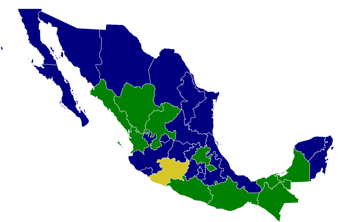 Mexican General Election, - Mexico Map Vector (1200x806), Png Download