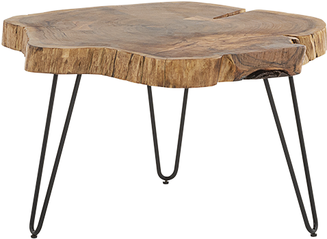Image For Brown Wood And Metal Coffee Table From Brault - Coffee Table (519x804), Png Download