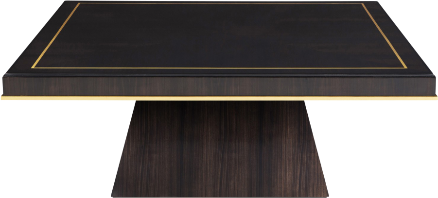 The Nazarova Coffee Table In Macassar Ebony With Gold - Coffee Table (900x500), Png Download