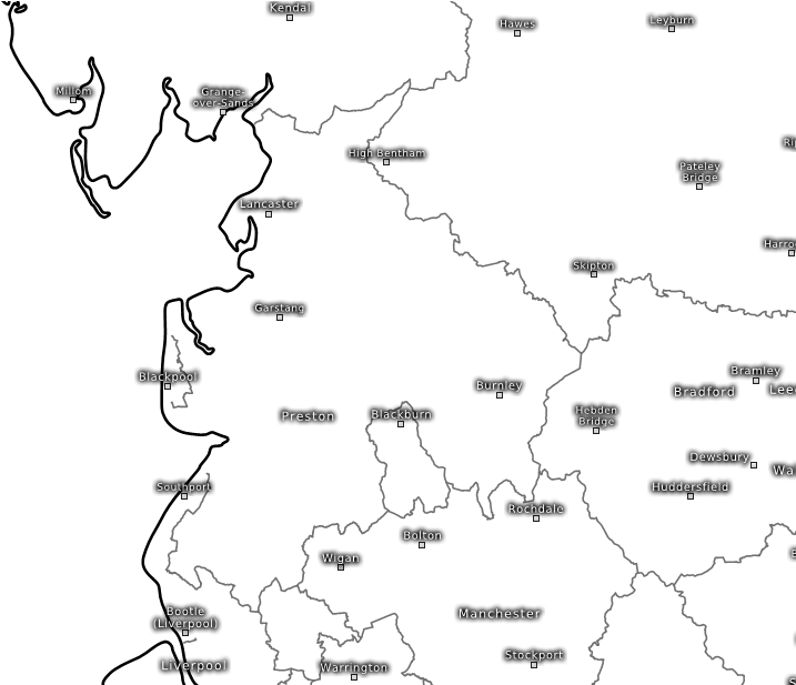 Model Charts For Lancashire - Map (760x760), Png Download