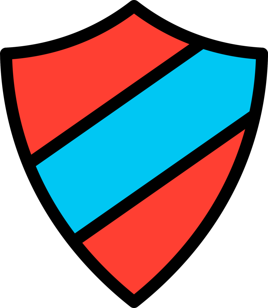 Emblem Icon Red-light Blue - Thumbnail (889x1024), Png Download