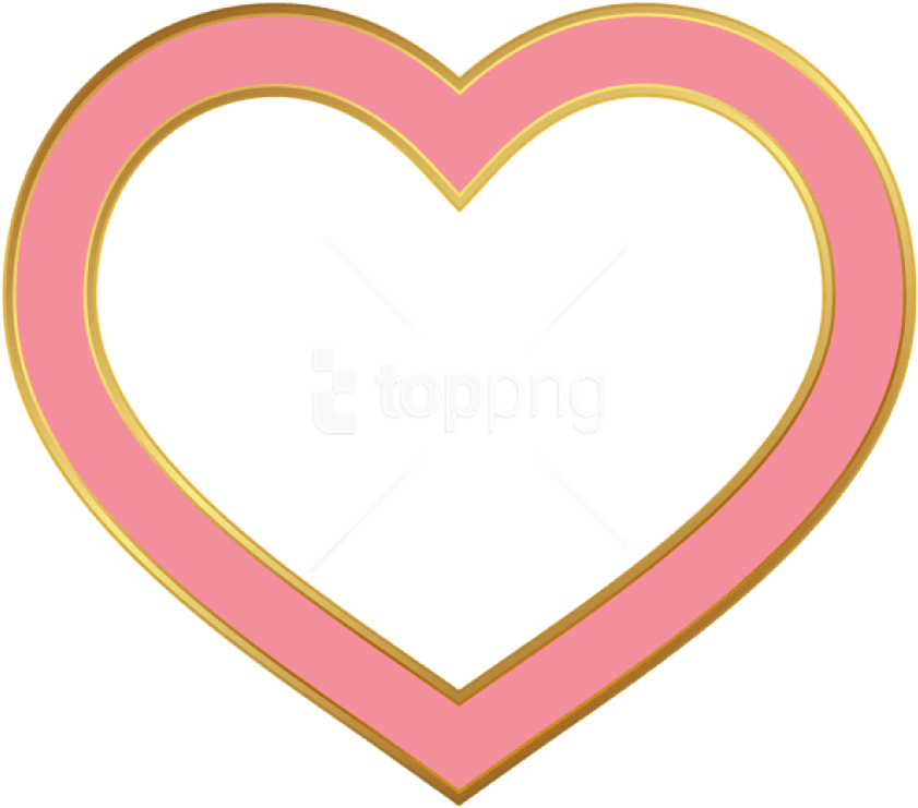 Free Png Download Heart Border Pink Clipart Png Photo - Heart Border (850x748), Png Download
