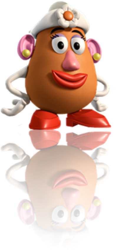 Mrs Potato Head Reflection By - Mr And Mrs Potato Head Toy Story Png (400x896), Png Download