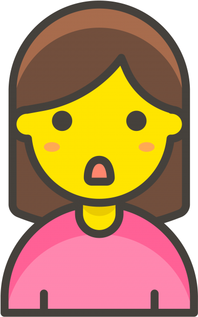 Woman Pouting Emoji - Haircut Flaticon (866x650), Png Download