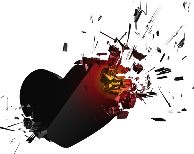Broken Heart - Transparent Broken Heart Psd (755x600), Png Download