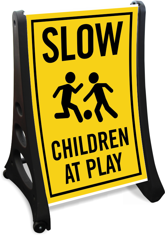 Children Playing Football Sidewalk Sign Kit - Sign (800x800), Png Download