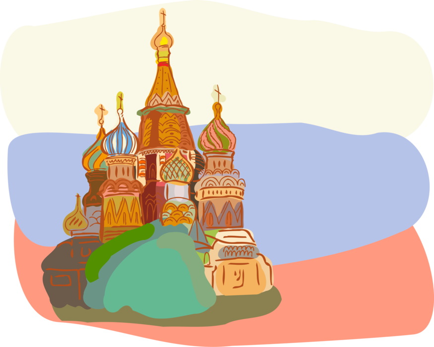 Vector Illustration Of St Basil's Orthodox Christian - Illustration (875x700), Png Download
