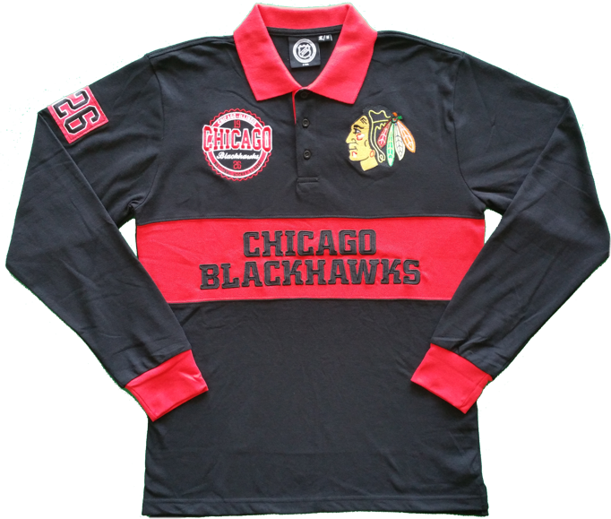 Chicago Blackhawks Rugby Shirt Longsleeve More Than - Chicago Blackhawks (682x579), Png Download