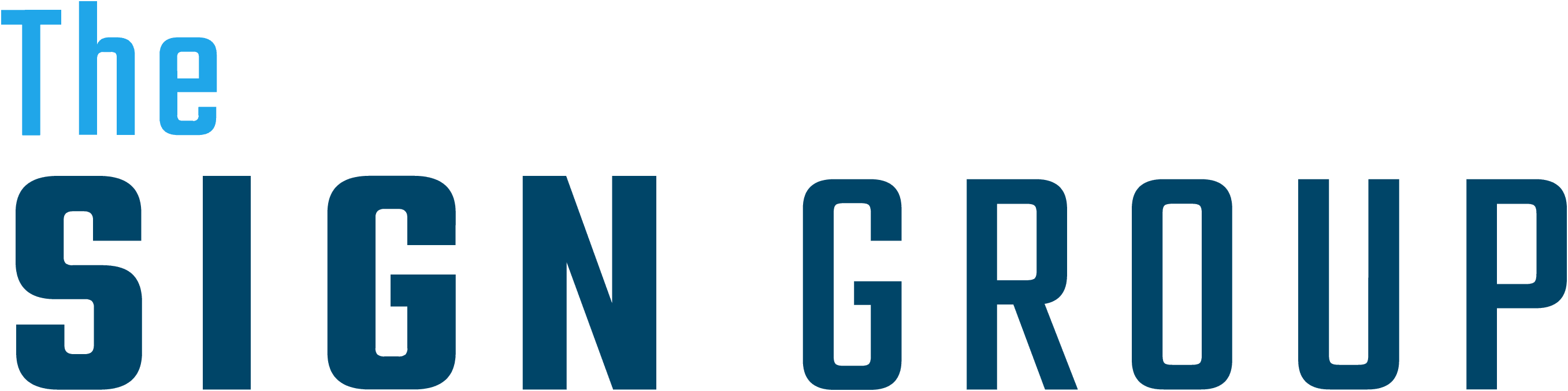 The Sign Group Llc Milwaukee, Wisconsin - Electric Blue (2714x678), Png Download