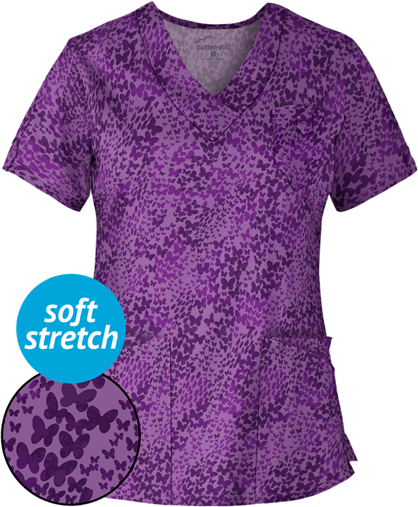 Ts689bzp - Scrubs Ua Sugar Skulls Top (600x720), Png Download