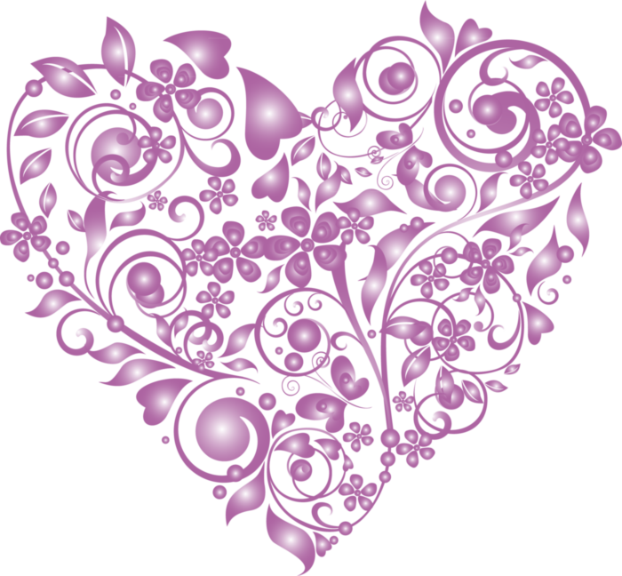 Purple Heart - Green Valentines Day (700x648), Png Download