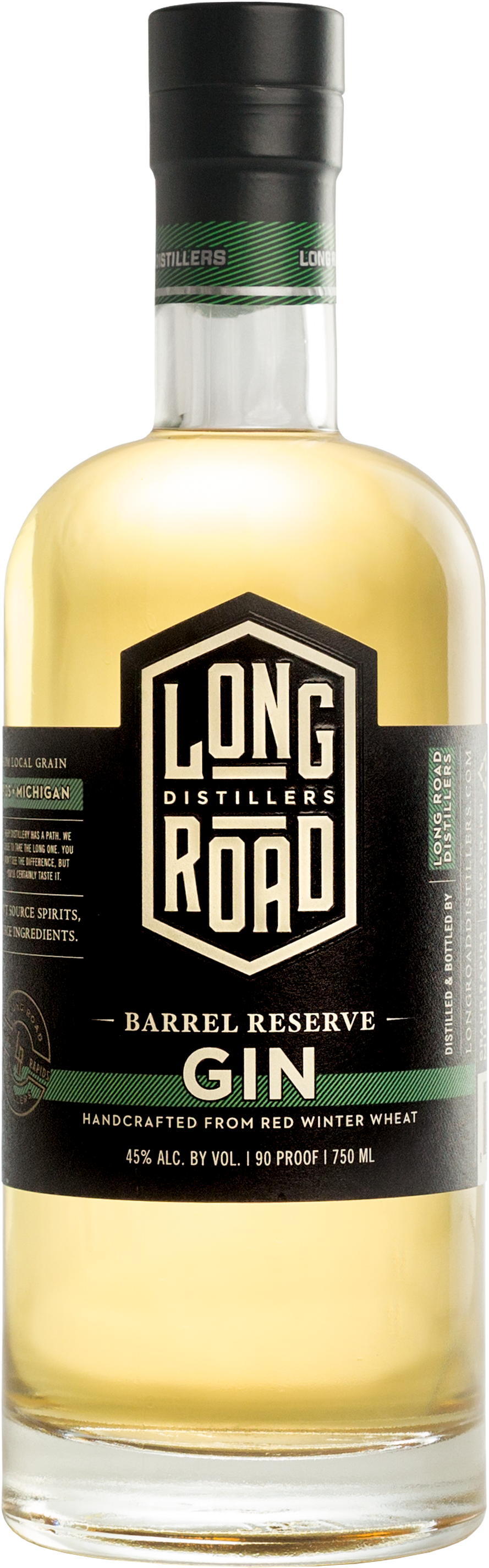 Barrel Reserve Gin Long Road Distillers - Glass Bottle (1155x2869), Png Download