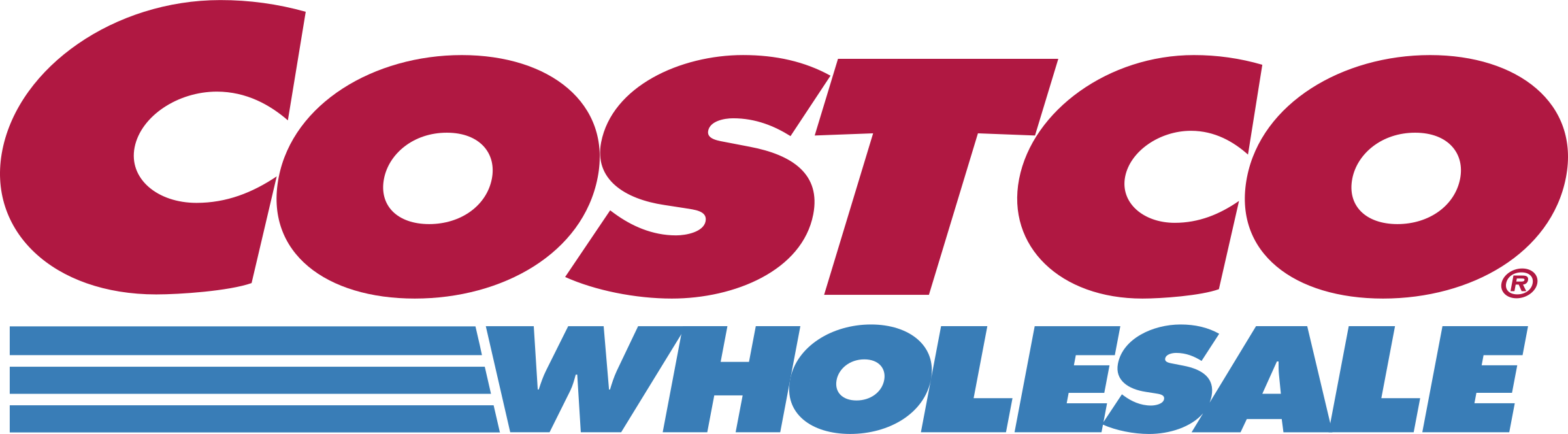 Costco Wholesale 1 Logo Png Transparent - Costco Wholesale (2400x664), Png Download
