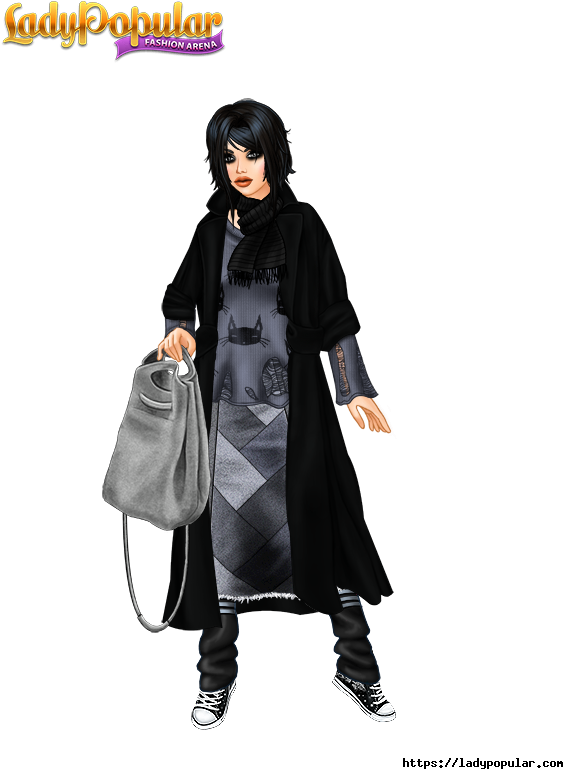 Image - Lady Popular Fashion Arena Gothic (600x800), Png Download
